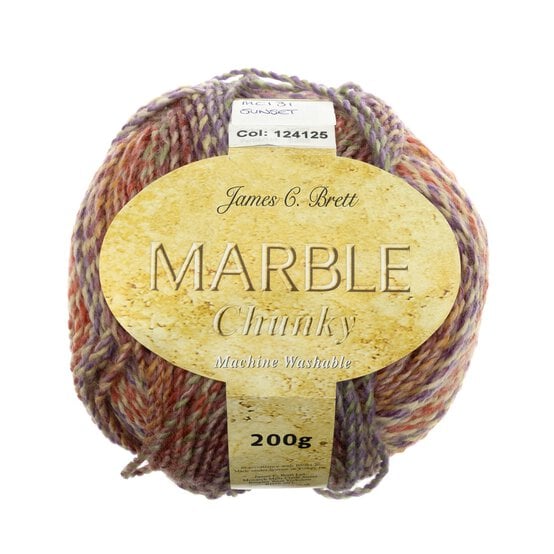 James C Brett Sunset Marble Chunky 200g image number 1