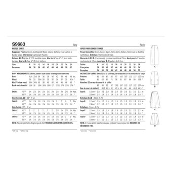 Simplicity Women's Skirts Sewing Pattern S9683 (Y5 18-26)
