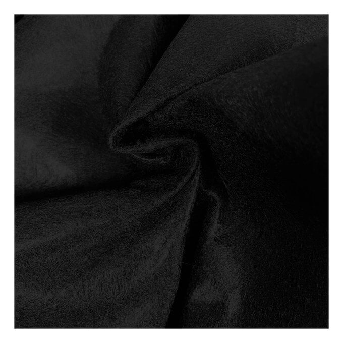 Black Felt Fabric by the Metre image number 1
