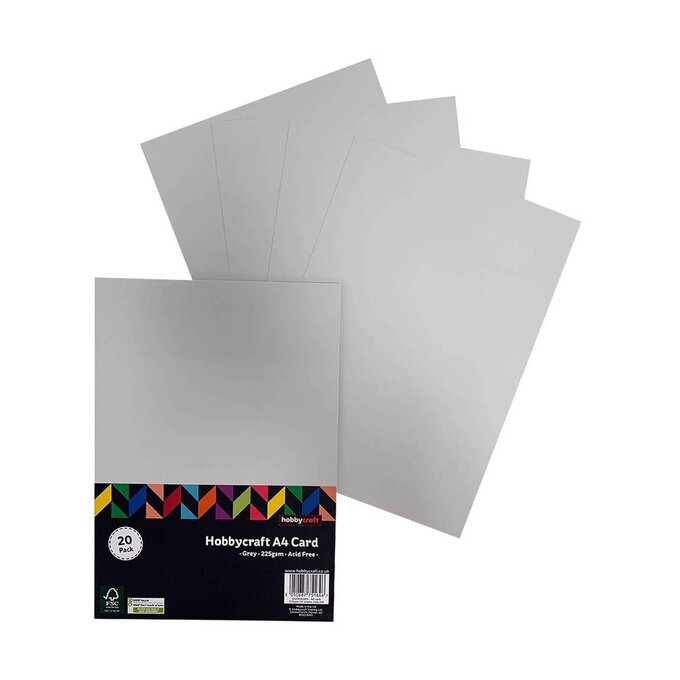 Grey Card A4 20 Pack image number 1