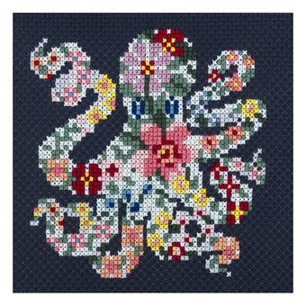 Trimits Octopus Mini Cross Stitch Kit 13cm x 13cm