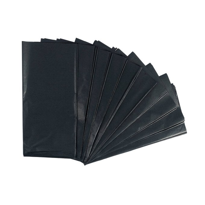 Black Tissue Paper 65cm x 50cm 10 Pack image number 1