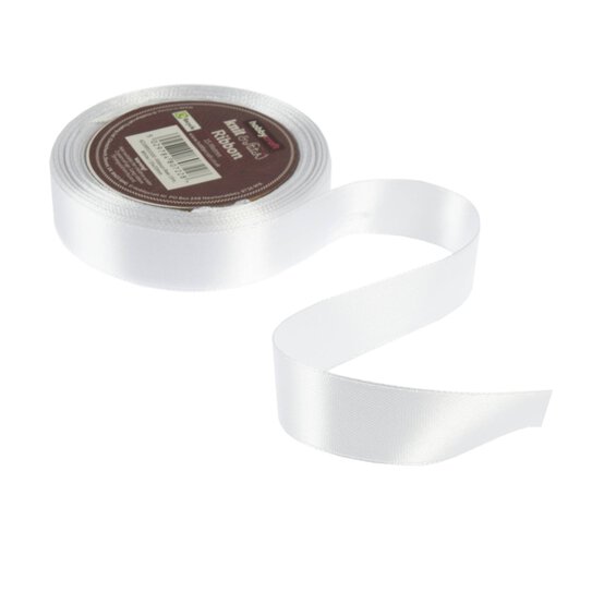 White Satin Ribbon 20 mm x 15 m