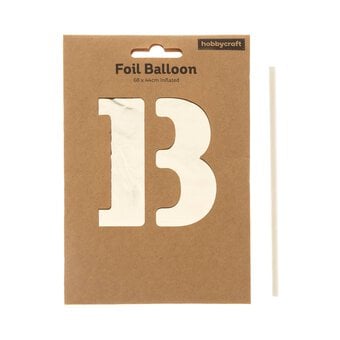 Extra Large Silver Foil Letter B Balloon image number 3