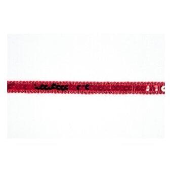 Red Metallic-Edged Sequin Trim by the Metre image number 2