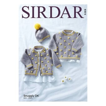 Sirdar Snuggly DK Cardigan Jumper and Hat Pattern 5289
