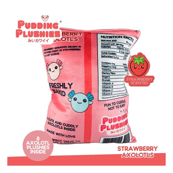 Pudding Plushies Strawberry Axolotls   image number 3