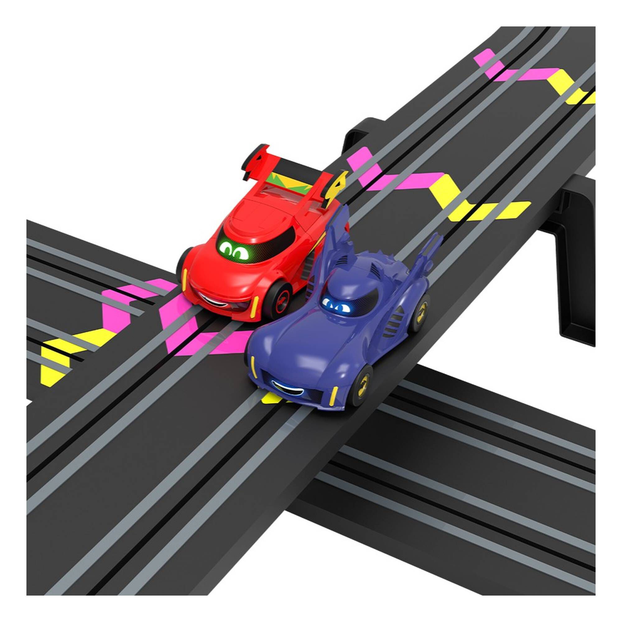 MicroScalextric Set Batwheels Bam Vs Joker – Pista De Coches De Ranura A Escala 1:64, Con Bucle Y Rampa, Para Niños +4 Años (Alimentación Por Pilas