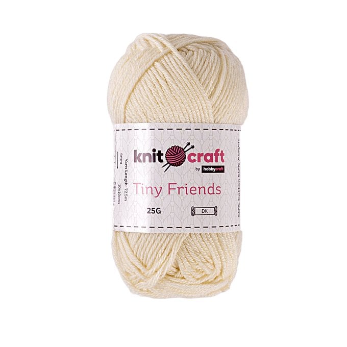 Knitcraft Cream Tiny Friends Yarn 25g image number 1
