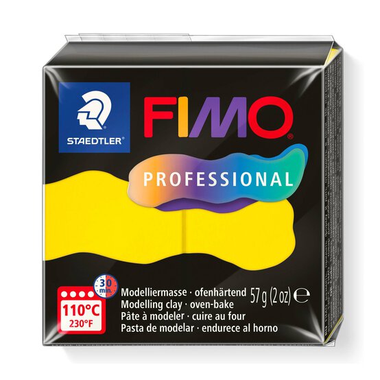 Fimo Professional True Yellow Modelling Clay 57g image number 1