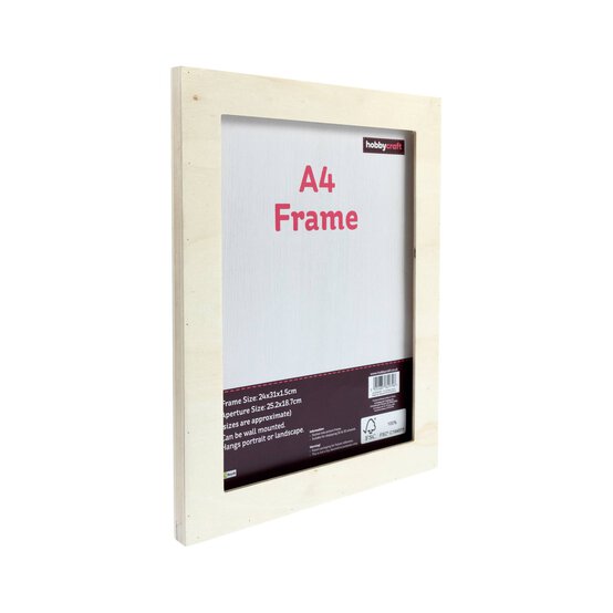 Natural Wood Slotted Frame A4 image number 1