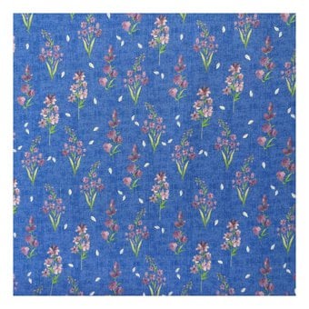 Bluebell Hollow Midnight Cotton Fabric by the Metre
