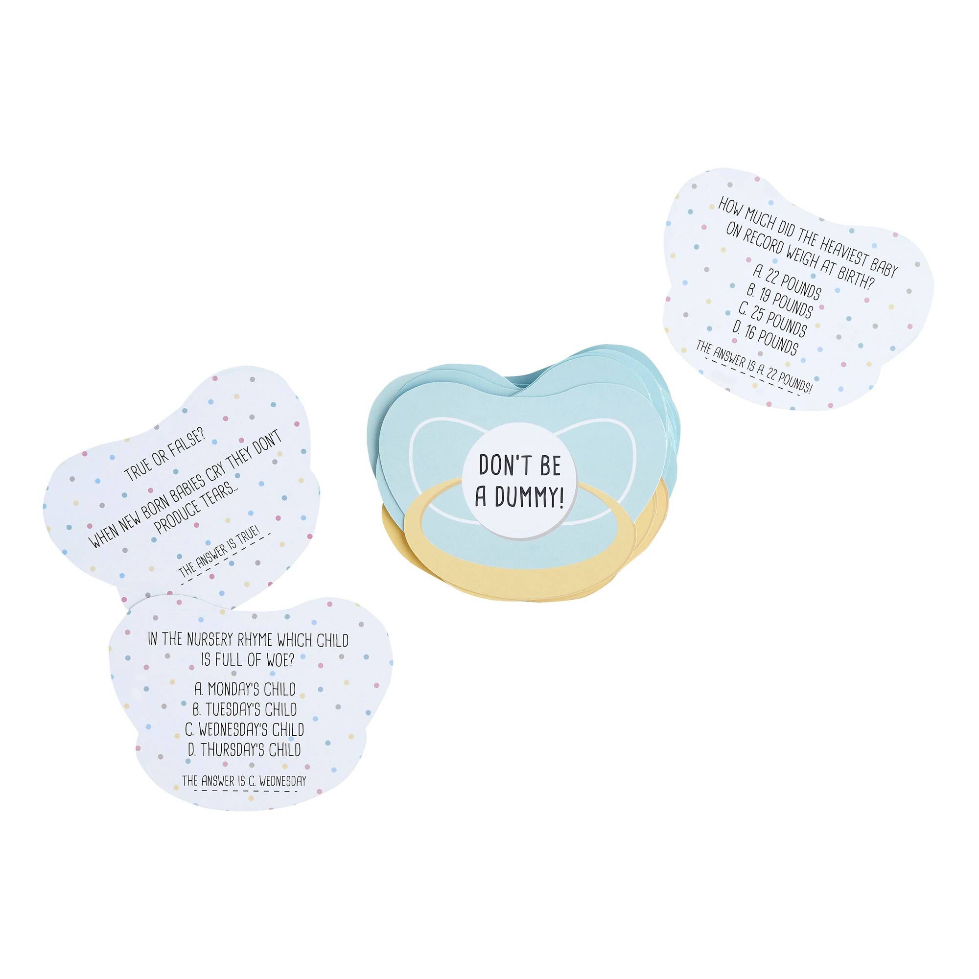 Baby Shower Dummy Trivia Game Hobbycraft