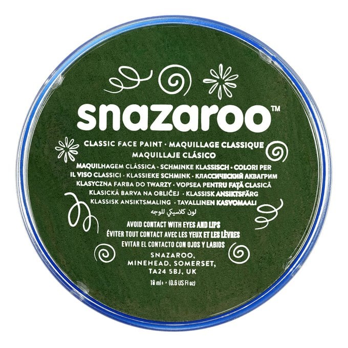 Snazaroo Dark Green Face Paint Compact 18ml image number 1