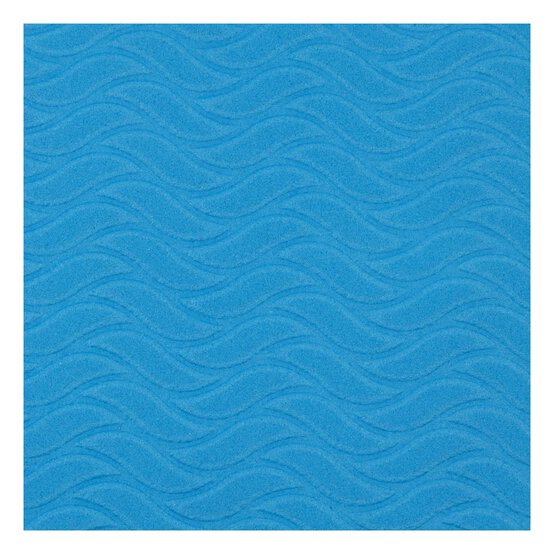 Blue Wavy Embossed EVA Foam Sheet 22.5cm x 30cm image number 4