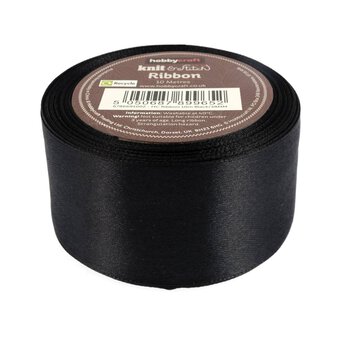 Black Satin Ribbon 38mm x 10m