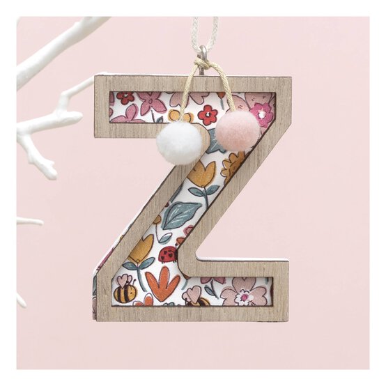 Hanging Wooden Letter Z 7.5cm image number 1