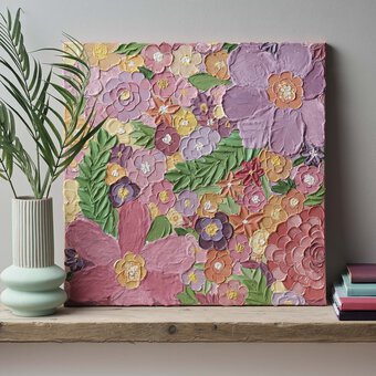 How To Create a 3D Textured Impasto Floral Art Canvas Painting