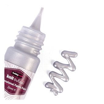 Silver Dimensional Fabric Paint 25ml
