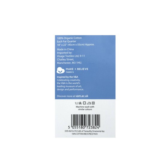 V&A Ornamental Cotton Fat Quarters 4 Pack image number 8