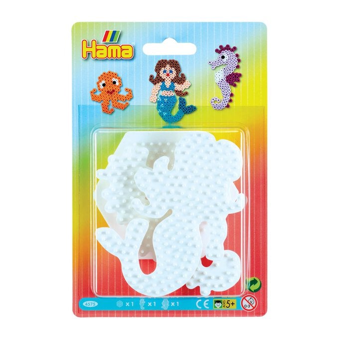 Hama Seahorse and Mermaid Pegboards 3 Pack image number 1