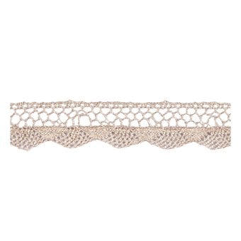 Light Gold 25mm Metallic Lace Trim by the Metre