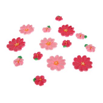 Culpitt Pink Daisy Piped Sugar Toppers 14 Pack