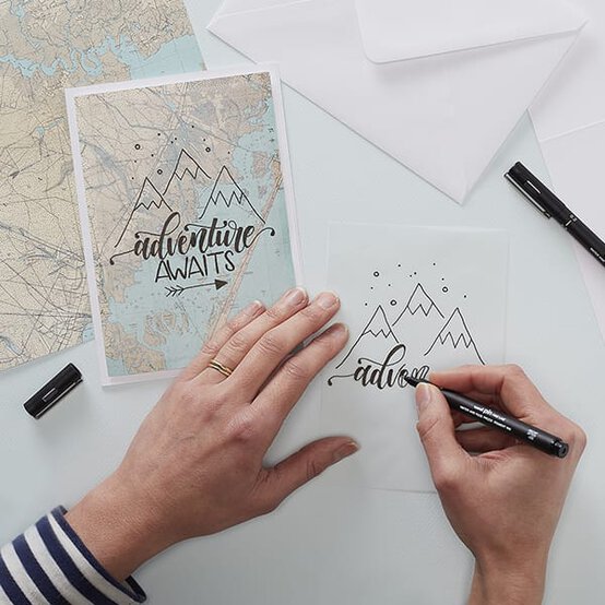 How to Make Hand Lettered Notelets image number 1