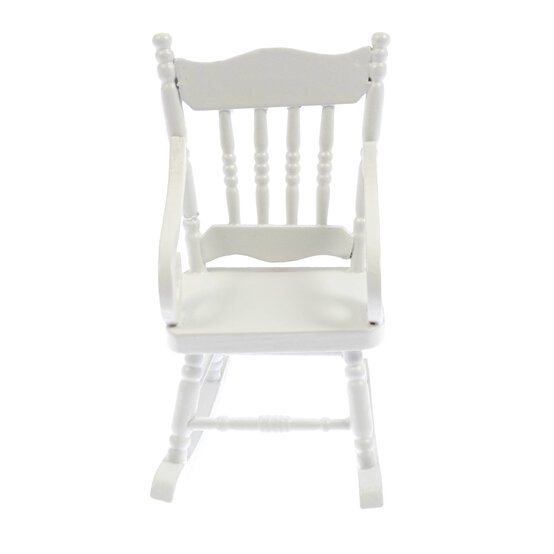 Doll&rsquo;s House White Rocking Chair  image number 3