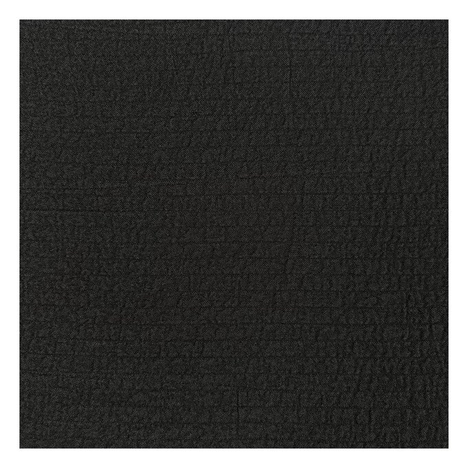 Black Crinkle Plain Dyed Fabric by the Metre Hobbycraft