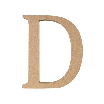 MDF Wooden Letter D 13cm image number 4