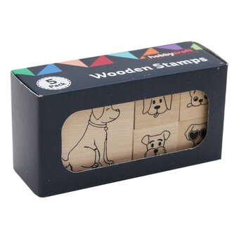 Cute Dogs Wooden Stamp Set 5 Pieces
