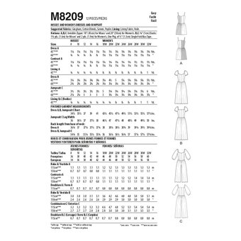 McCall's Women's Dress and Jumpsuit Sewing Pattern M8209 (RR 18W-24W)
