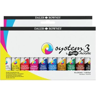 Daler-Rowney System3 Fluid Acrylic 29.5ml 10 Pack image number 3
