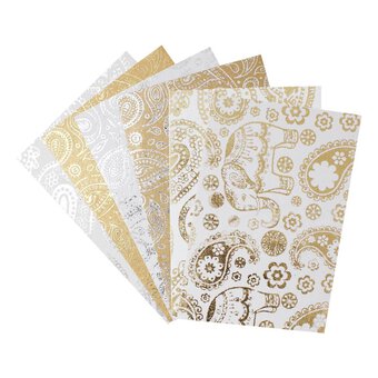 Assorted Foil Print Scrap Pack A6 24 Sheets