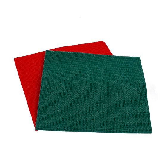 Red and Green 14 Count Aida Fabric 30cm x 46cm 2 Pack image number 4