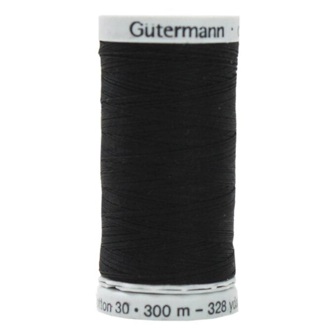 Gutermann Black Sulky Cotton Thread 30 Weight 300m (1005) image number 1