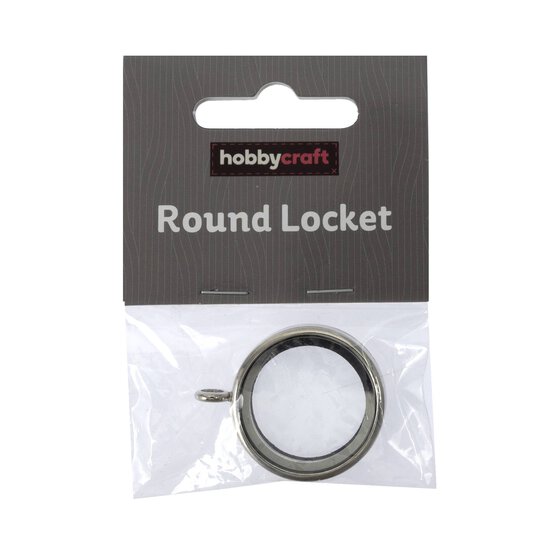 Silver Round Locket Pendant image number 3