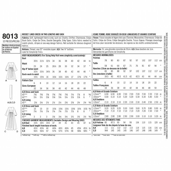 Simplicity 1970s Vintage Dress Sewing Pattern 8013 (6-14) image number 3