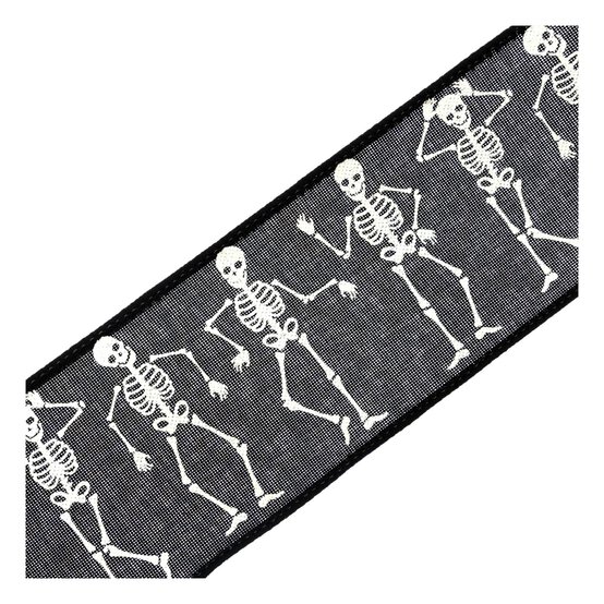 Skeleton Wire Edge Printed Ribbon 63mm x 3m image number 4