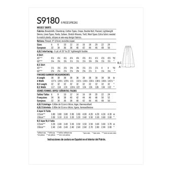 Simplicity Women’s Skirt Sewing Pattern S9180 (6-14)