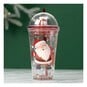Sparkly Snowman and Santa Cup with Straw image number 1