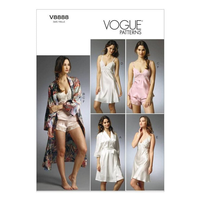 Vogue Sleepwear and Robe Sewing Pattern V8888 (6-14) image number 1