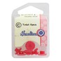 Hemline Red Round Shanked Buttons 11.25mm 6 Pack image number 2