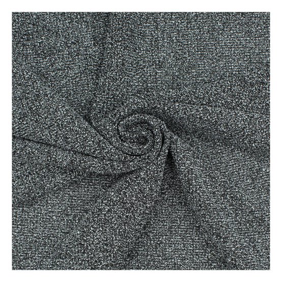 Black Boucle Jersey Fabric by the Metre image number 1