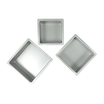 Whisk Square Aluminium Cake Tin Set 3 Pack image number 3