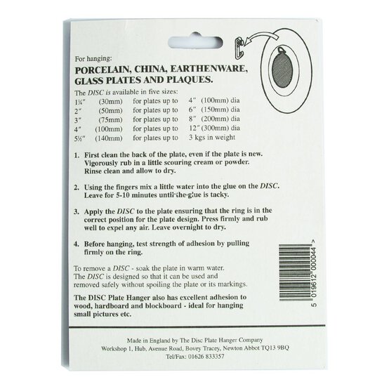 Invisible Disc Plate Hanger 100mm image number 2