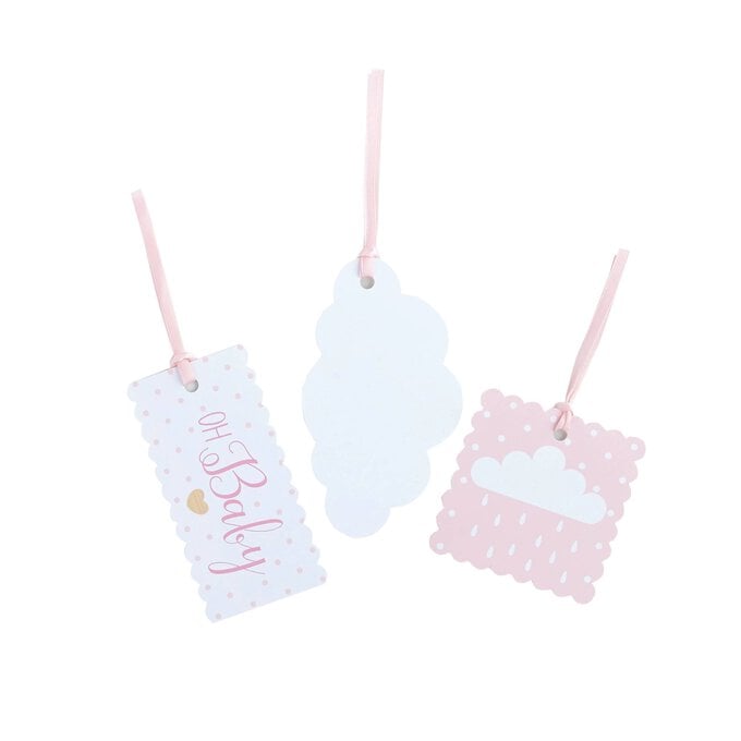 Pink Baby Shower Gift Tags 3 Pack image number 1