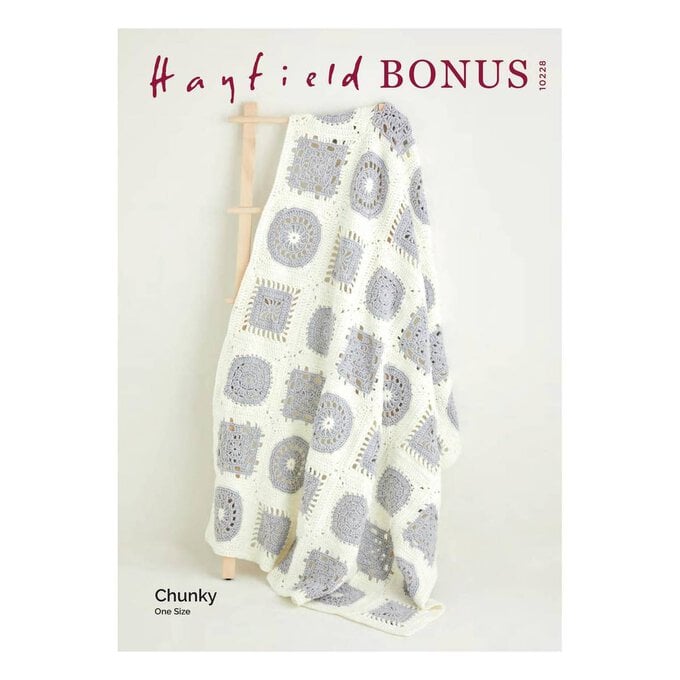 Hayfield Bonus Chunky Crochet Blanket Pattern 10228 image number 1