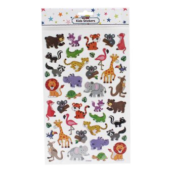 Large Safari Laser Stickers Set